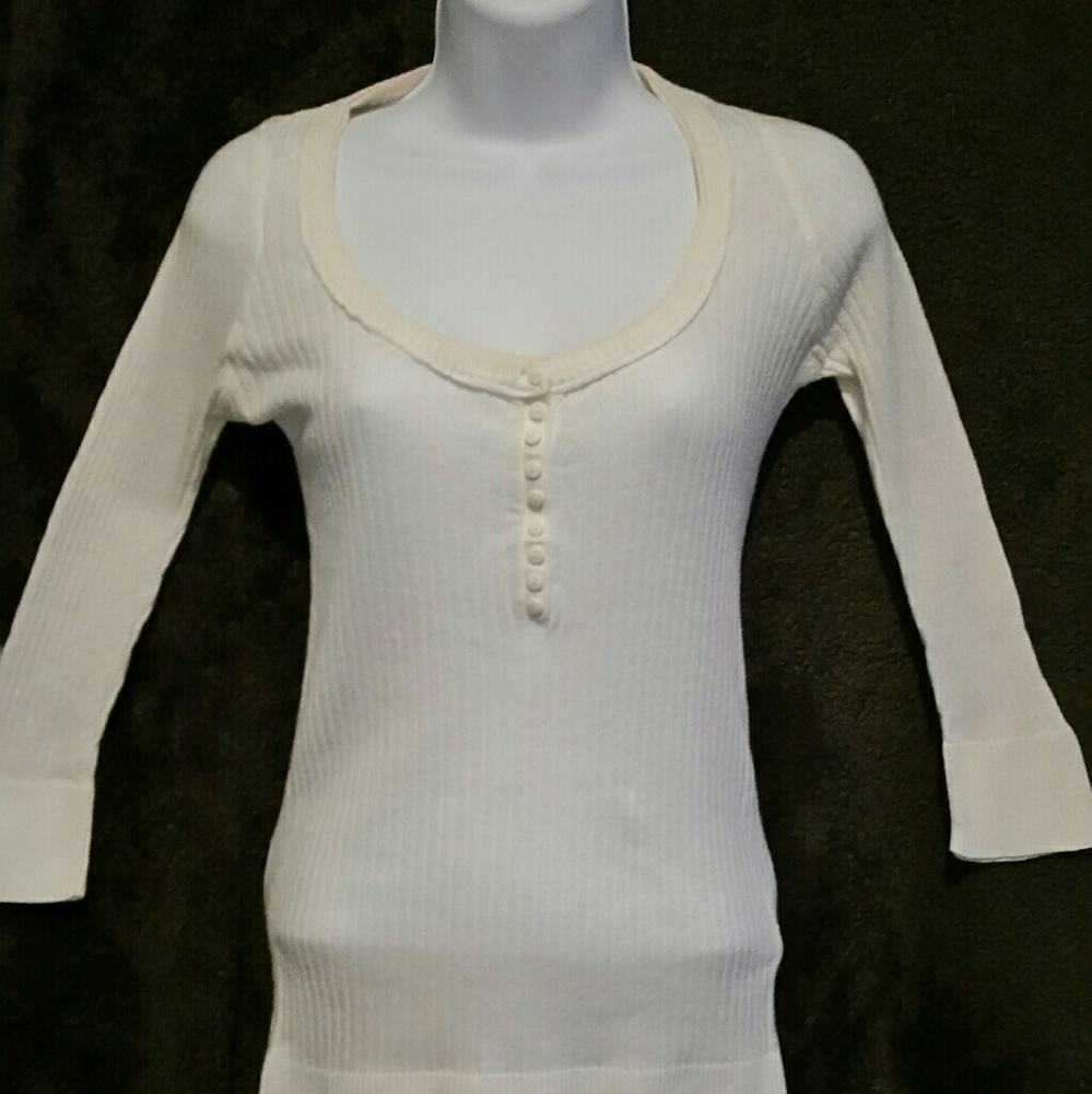 Anchor Blue Women's White Long Sleeve Blouse